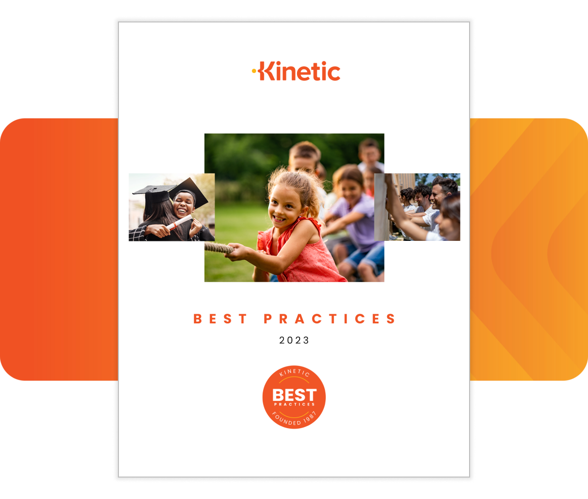 Cover of the 2023 Kinetic Fundraising Best Practices guide.