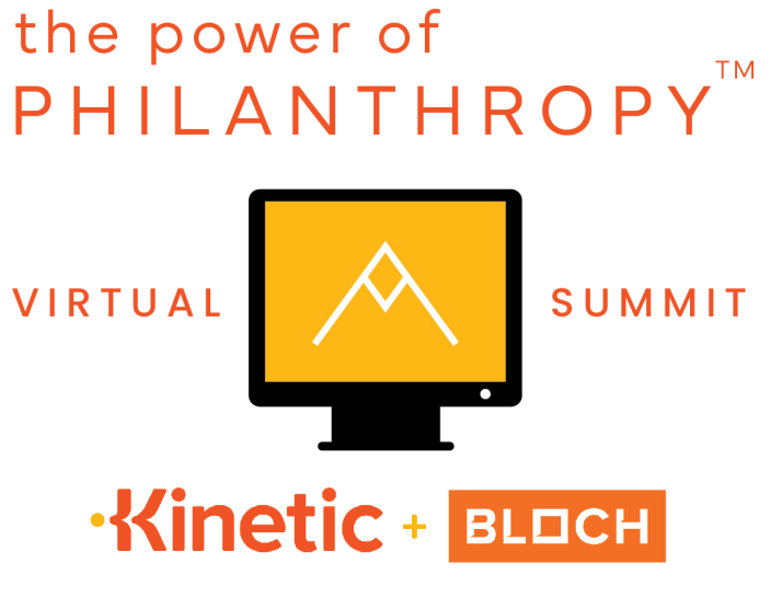 POP_Summit_Logo 1 Power of Philanthropy Virtual Summit event logo, sponsored by Kinetic and Bloch School of Management
