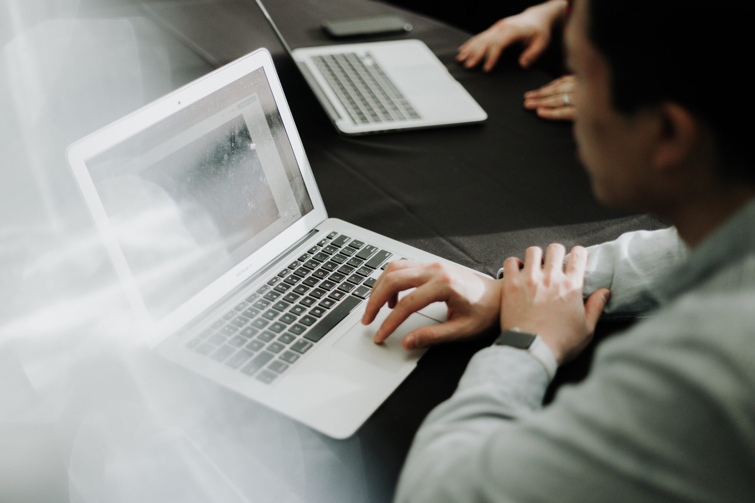 online-presence man working on computer